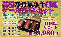 黒水牛ケース付３本セット【広告の品】