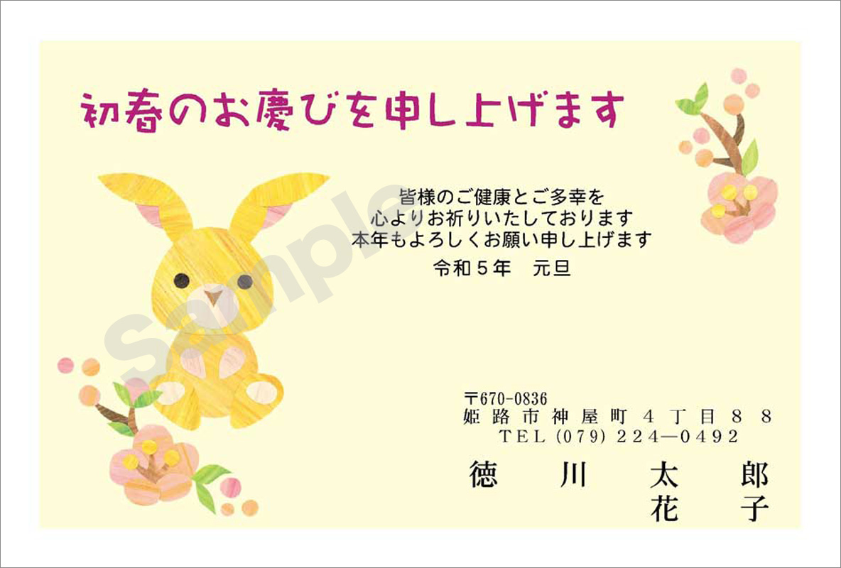 年賀状　お値打ちカラー印刷　はがき代込　3001