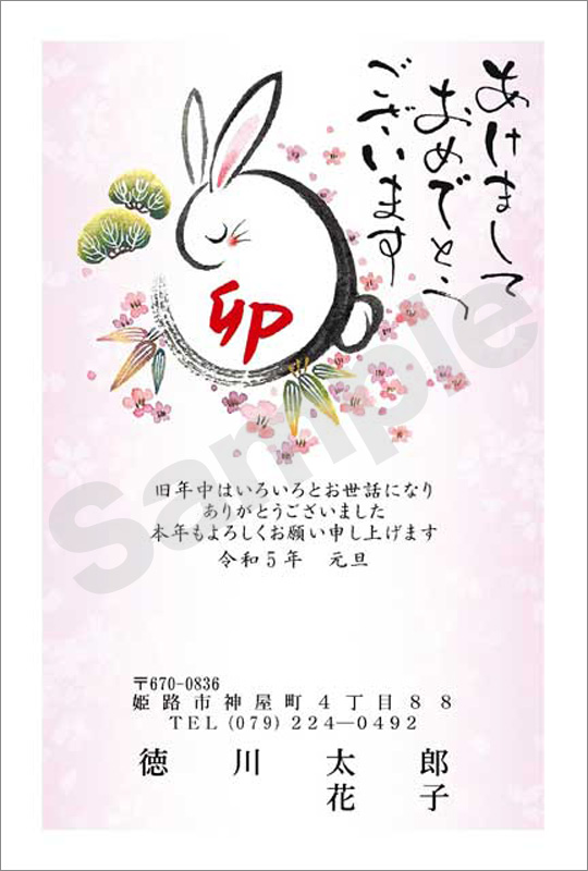 年賀状　お値打ちカラー印刷　はがき代込　3010