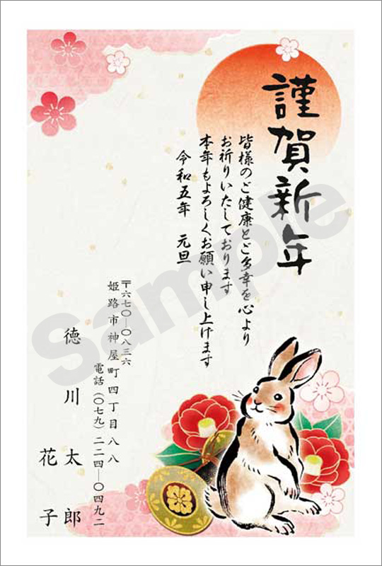 年賀状　フルカラー（スタンダード絵柄）　はがき代込　4204