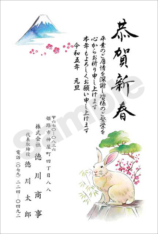 年賀状　フルカラー（ビジネス向け絵柄）　はがき代込　4310