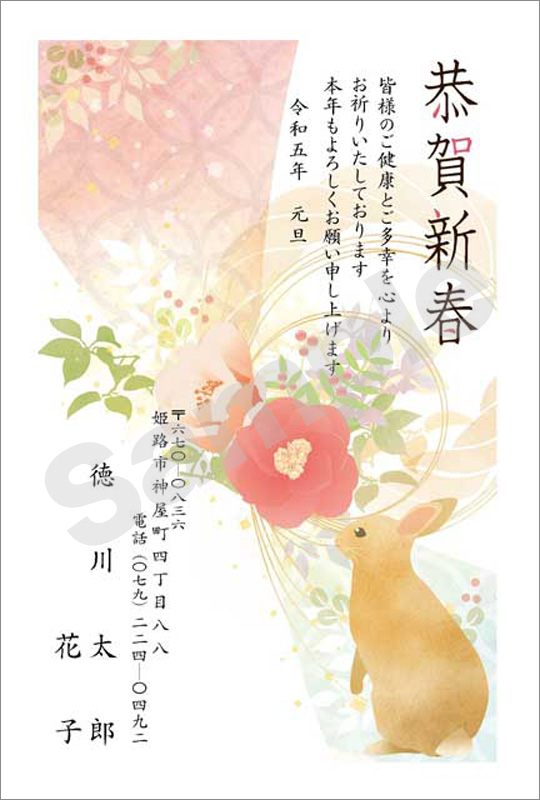 年賀状　フルカラー（スタンダード絵柄）　はがき代込　4216