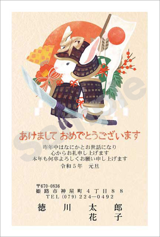 年賀状　フルカラー（スタンダード絵柄）　はがき代込　4218