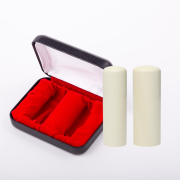 新品 マンモス材　印材　彫刻用　未加工用　直径1.5cm 長さ6cm 3本セット 京職人手彫り仕上げ 希少なマンモス印鑑(特上) 実印13.5＋銀行印