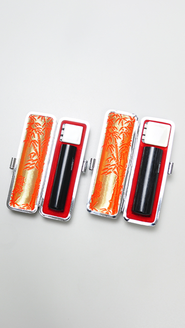 印鑑2本セット（D） 信玄（黒彩華）