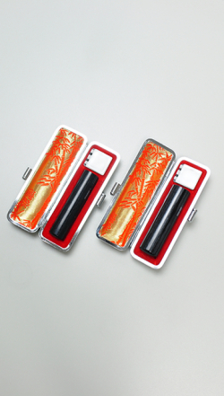 印鑑2本セット（A） 信玄（黒彩華）