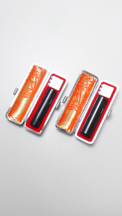印鑑2本セット（B） 信玄（黒彩華）