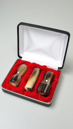 会社設立応援3点セット【C】-2 オランダ水牛 濃色（中卸）（角印24.0mm）
