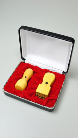 会社設立応援2点セット【D】 薩摩本柘 （角印21.0mm×60mm）