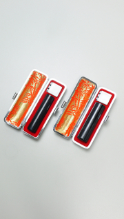 印鑑2本セット（A） 信玄（黒彩華）