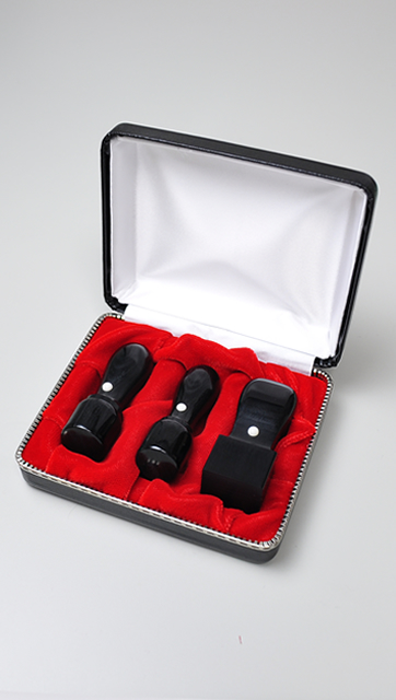 会社設立応援3点セット【C】-1 信玄（黒彩華）（角印21.0mm）