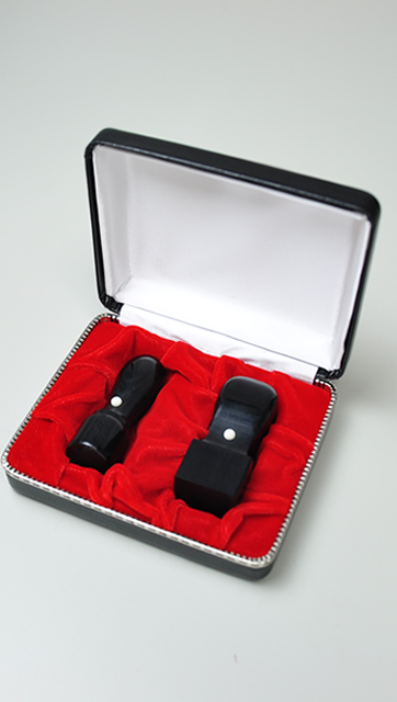 会社設立応援2点セット【D】 信玄（黒彩華） （角印24.0mm×60mm）