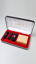 会社設立完全4点セット【A】-2 信玄（黒彩華）（角印21.0mm+親子印）