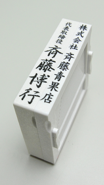 社判（小切手印・契約印）アドレス印 67mmサイズ 2段 タテ型