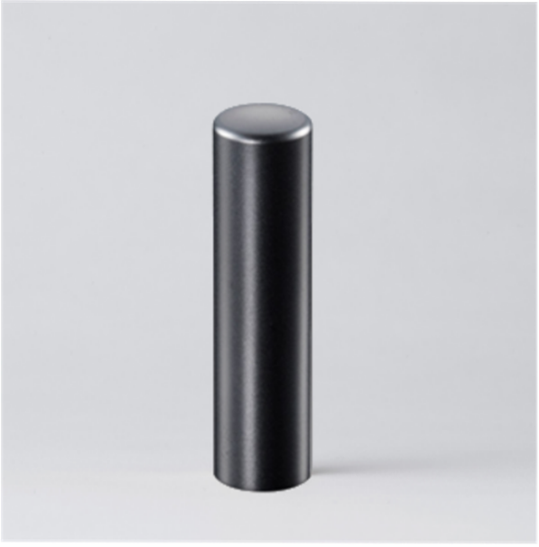 法人銀行印　ブラックブラストチタン 寸胴