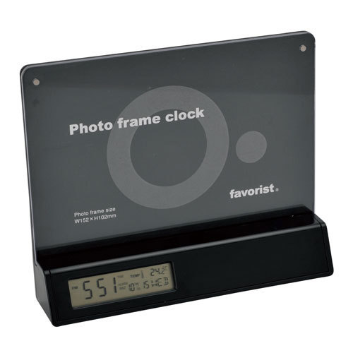 フォトフレームクロック(黒・白・シルバー)