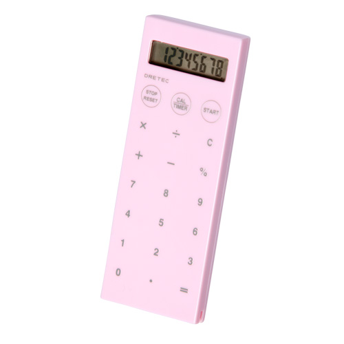 電卓付バイブタイマー(ピンク)