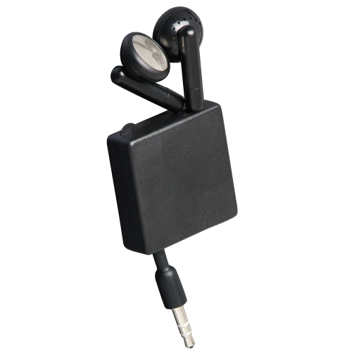 スクエアフェイスイヤホン(黒)