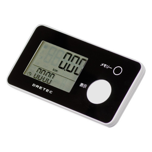 デジタル歩数計(フィット)(黒)