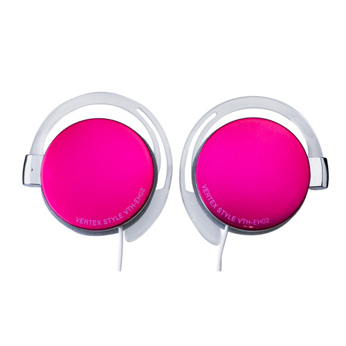 イヤーフックヘッドホン(ピンク)