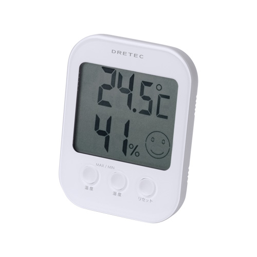 デジタル温湿度計(白)