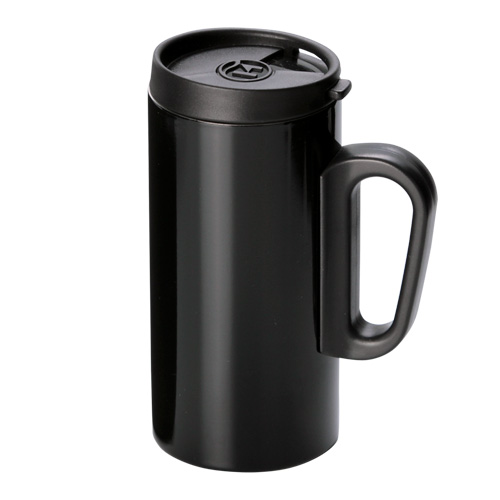 スリムステンレスマグ(250ml)(蓋付)(黒)