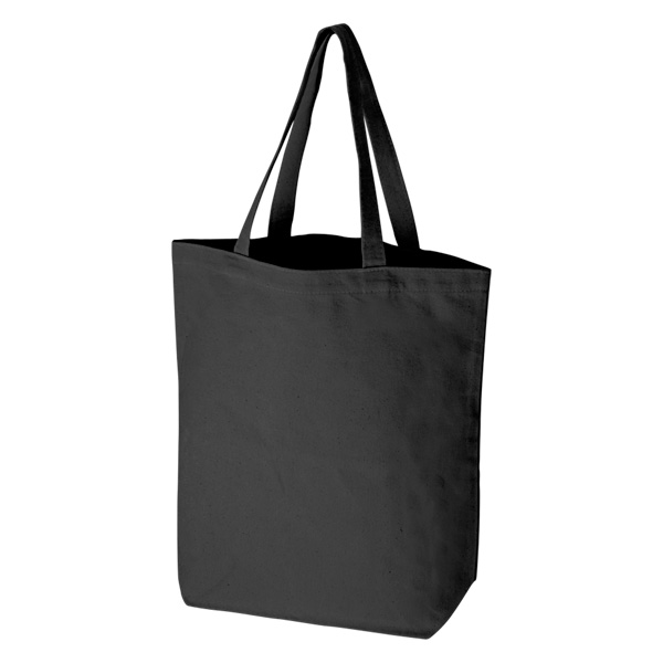 キャンバストート(縦型／大)(黒)