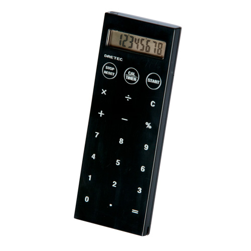 電卓付バイブタイマー(黒)