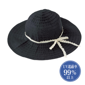 シェール・レースリボンハット