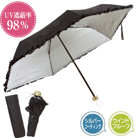 ローズクレール晴雨兼用折りたたみ傘