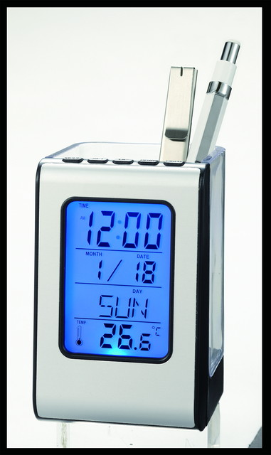 LCDペンスタンドクロック