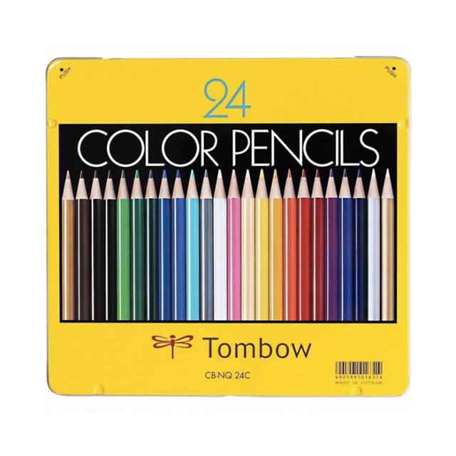 トンボ鉛筆 色鉛筆 24色セット Tombow 絵画 お絵かき 美術 塗り絵 画材 Cb Nq24c