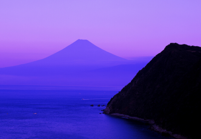 特選クリスタル富士山写真＆高級アルミ額縁セット-B003