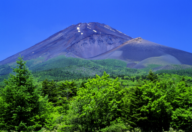 特選クリスタル富士山写真＆高級アルミ額縁セット-B004