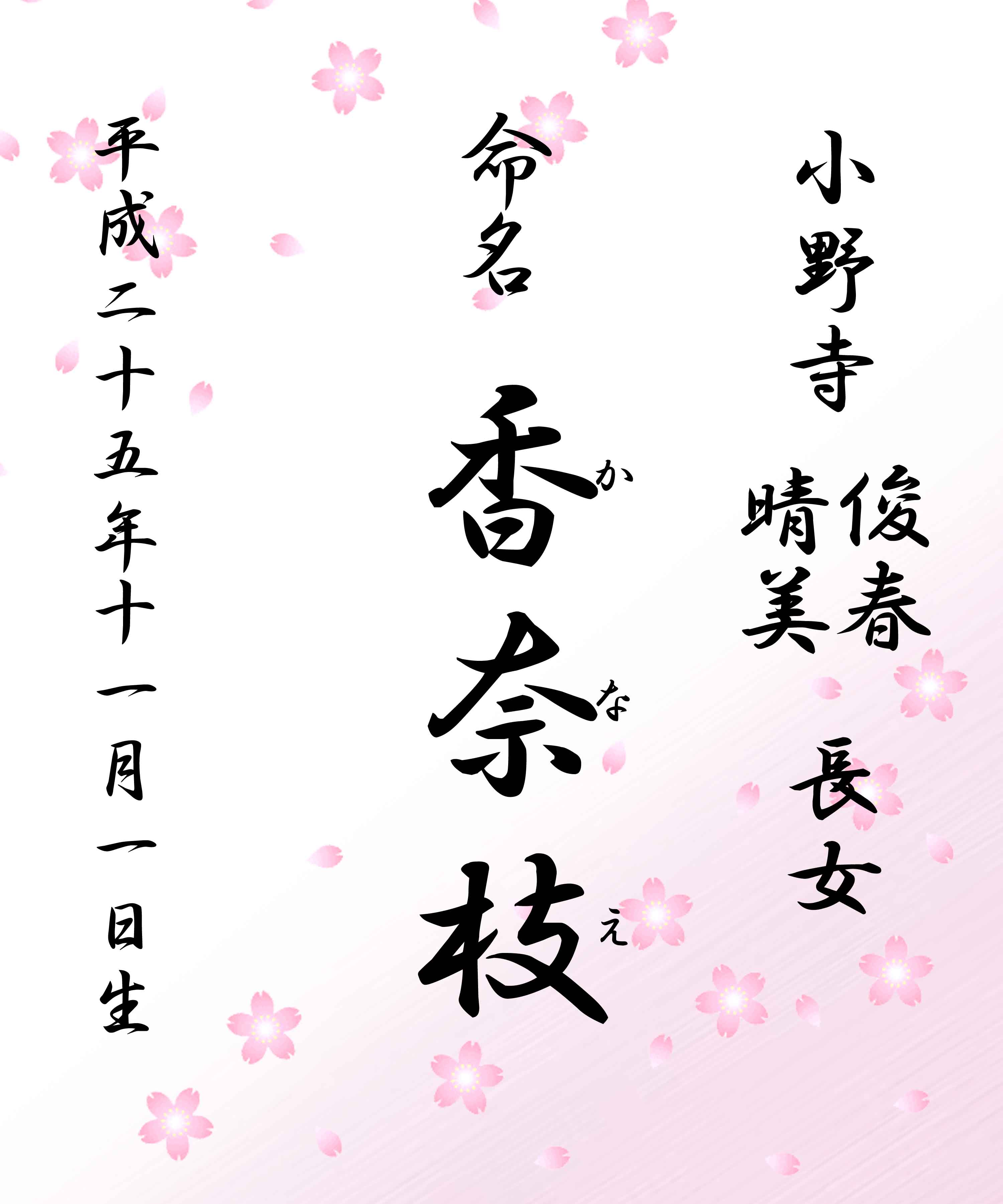 命名　桜