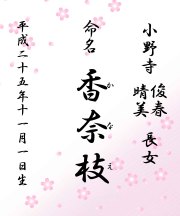 命名　桜
