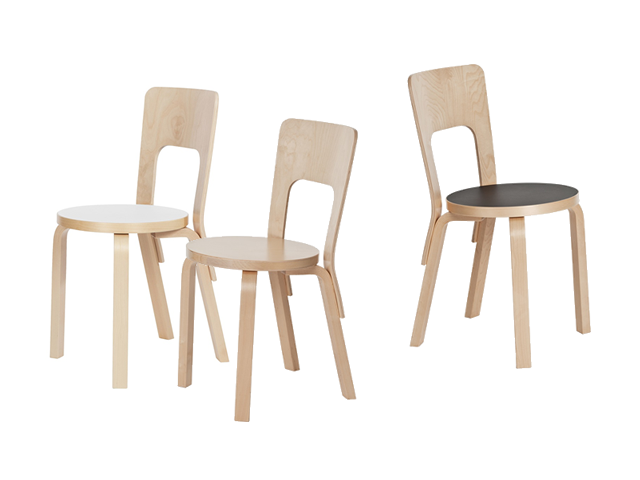 66チェア ALVAR AALTO 1935 artek アルテック リノリウム 椅子 小ぶり コンパクト