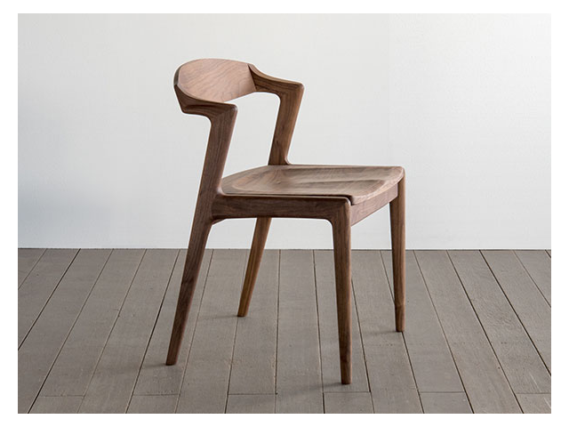 ユナ セミアームチェア ウッド SIKI FURNITURE シキファニチア／椅子