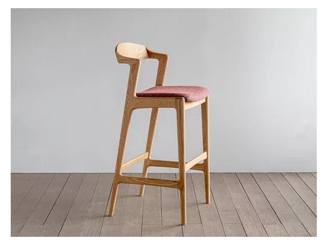 ユナカウンターチェア SIKI FURNITURE シキファニチア 椅子 ハイチェア 中尾雅治 背もたれ付き