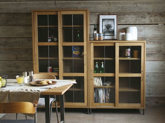 cadeal slide glass cabinet high カデルスライドガラスキャビネットハイ a.depeche アデペシュ/キャビネット