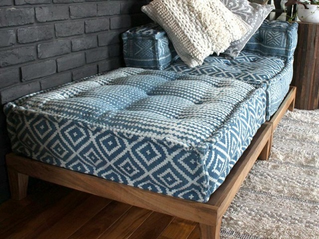 block multi zabu ottoman DT navy ブロックマルチ ザブ オットマン DT