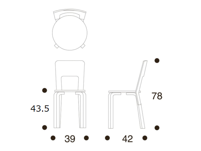 66チェア ALVAR AALTO 1935 artek アルテック リノリウム 椅子