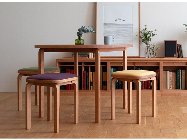 COCCO スツール DENTOU KOUGEI 伝統工芸 無垢材 森宣雄 スタッキング