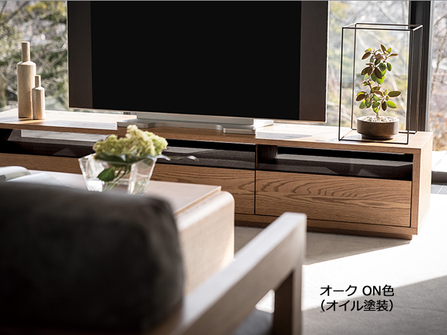 【開梱設置無料】Premium TVボード WOOD ガラス プレミアム 冨士ファニチア／テレビ ナチュラルモダン