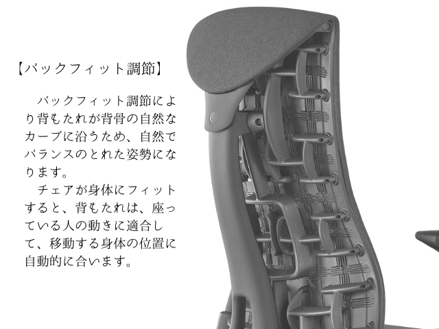 【国内在庫】エンボディチェア グラファイトカラー メドレーシンダー HermanMiller ハーマンミラー 人間工学 オフィスチェア