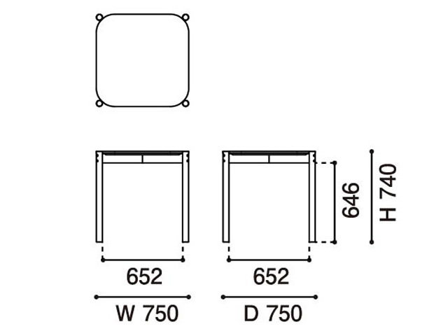 CASTOR TABLE 75 キャストールテーブル75 KARIMOKU NEW STANDARD カリモクニュースタンダード