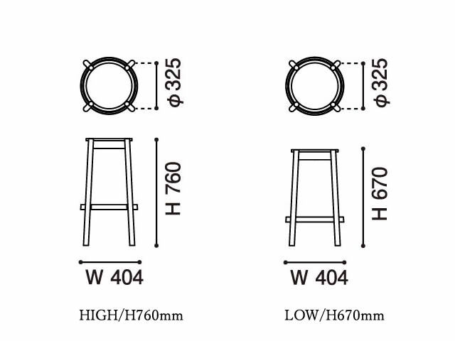 CASTOR BARSTOOL HIGH/LOW キャストールバースツール KARIMOKU NEW