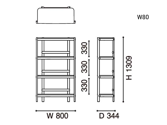 ARCHIVE SHELF 80/110 アーカイブシェルフ KARIMOKU NEW STANDARD