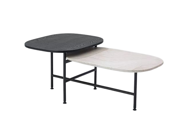 TIER TABLE ティアテーブル トラバーチン ブラックオーク moda en casa モーダエンカーサ/北欧 石材 天然木