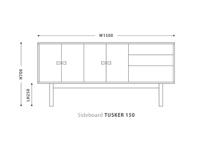 Side Board TUSKER サイドボード タスカ― NOWHERE LIKE HOME ノーウェアライクホーム